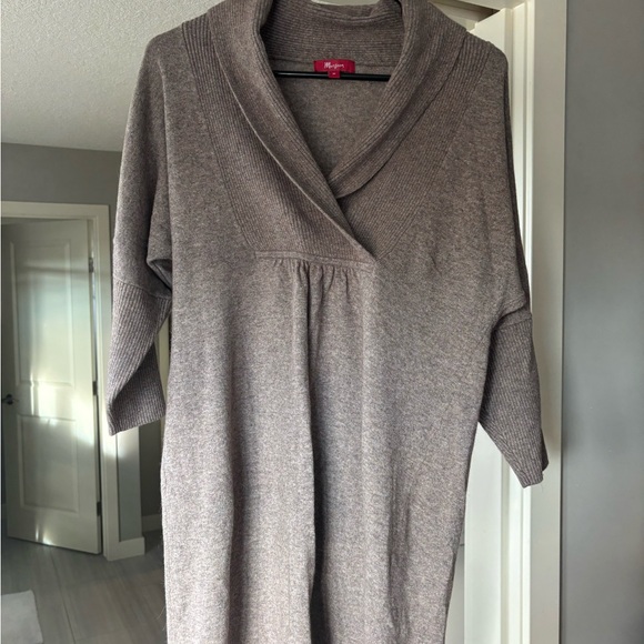 Monsoon Taupe Ribbed Knit Top - Picture 2 of 2